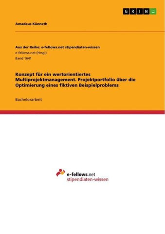 Konzept für ein wertorientiertes Multiprojektmanagement. Projektportfolio über die Optimierung eines fiktiven Beispielproblems