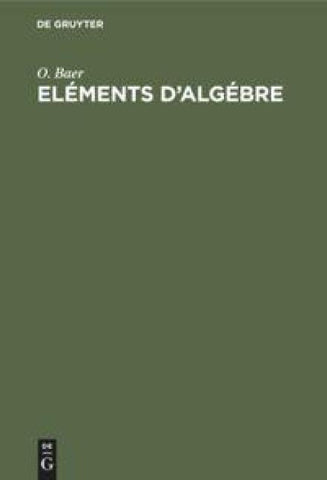 Eléments d'algébre