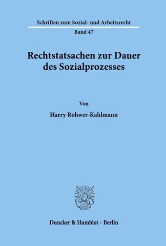 Rechtstatsachen zur Dauer des Sozialprozesses.