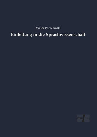 Einleitung in die Sprachwissenschaft