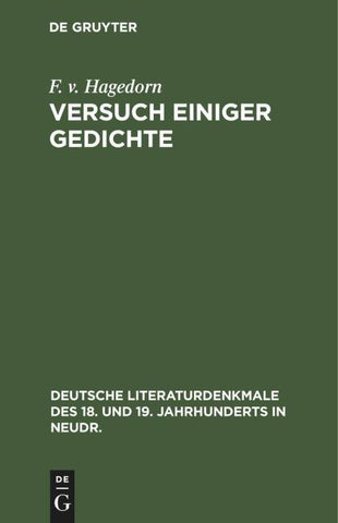 Versuch einiger Gedichte