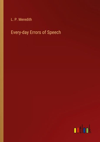 Every-day Errors of Speech