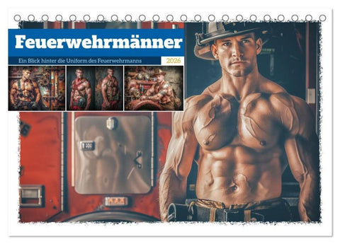 Feuerwehrmänner (Tischkalender 2026 DIN A5 quer), CALVENDO Monatskalender