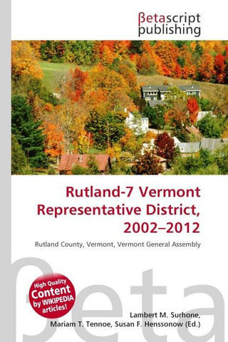 Rutland-7 Vermont Representative District, 2002-2012
