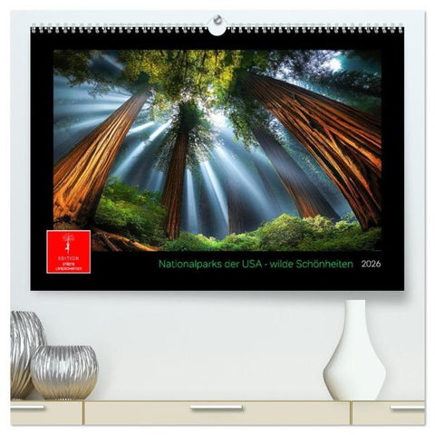 Nationalparks der USA - wilde Schönheiten (hochwertiger Premium Wandkalender 2026 DIN A2 quer), Kunstdruck in Hochglanz