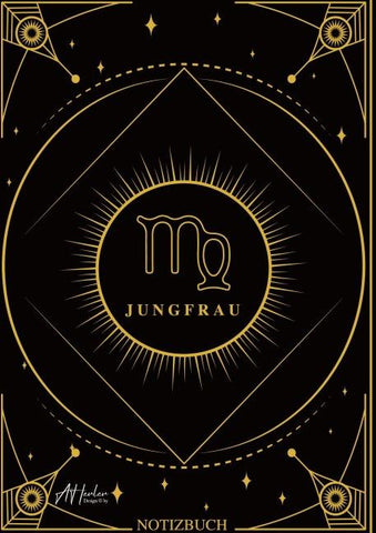 Edles Notizbuch Sternzeichen Jungfrau | Designed by Alfred Herler