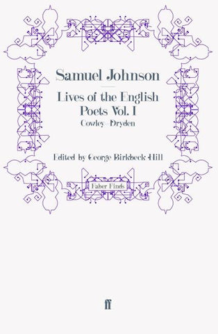 Lives of the English Poets Vol. I