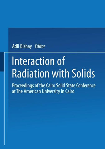 Interaction of Radiation with Solids