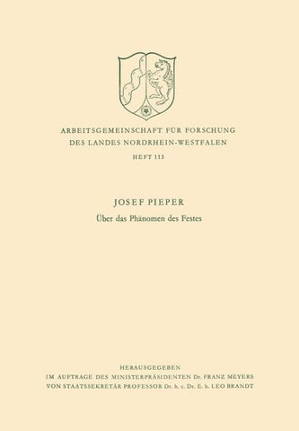 Über das Phänomen des Festes