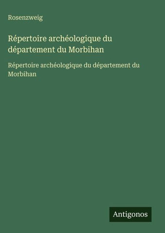 Répertoire archéologique du département du Morbihan