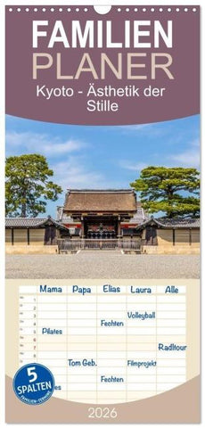 Familienplaner 2026 - Kyoto - Ästhetik der Stille mit 5 Spalten (Wandkalender, 21 x 45 cm) CALVENDO