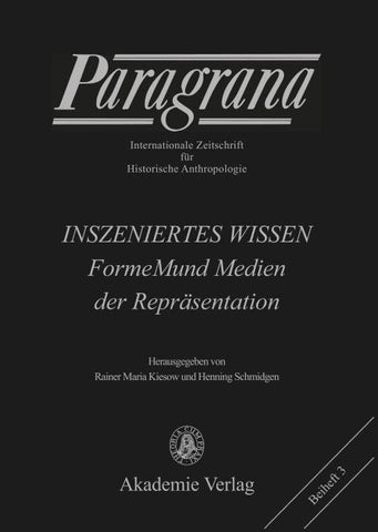 Inszeniertes Wissen