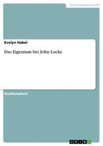 Das Eigentum bei  John Locke