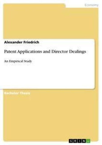 Patent Applications and Director Dealings