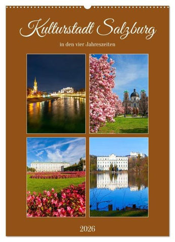 Kulturstadt Salzburg (Wandkalender 2026 DIN A2 hoch), CALVENDO Monatskalender