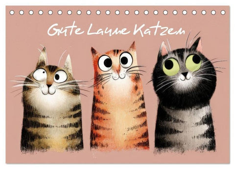 Gute Laune Katzen (Tischkalender 2026 DIN A5 quer), CALVENDO Monatskalender