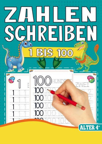 Zahlen Schreiben Lernen - Vorschul-Übungsheft für Jungen mit Dinosaurier-Motiven!