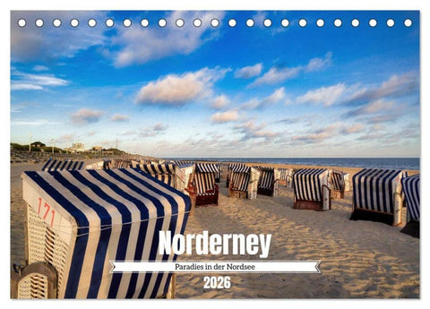 Norderney Paradies in der Nordsee (Tischkalender 2026 DIN A5 quer), CALVENDO Monatskalender