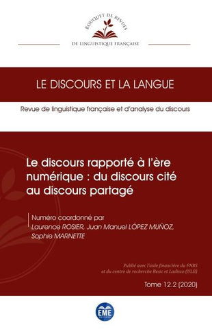 Le discours rapporté à l'ère numérique : du discours cité au discours partagé