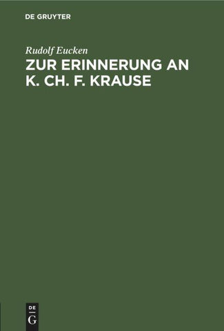 Zur Erinnerung an K. Ch. F. Krause