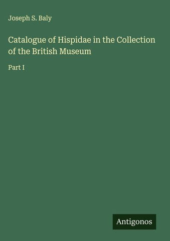 Catalogue of Hispidae in the Collection of the British Museum