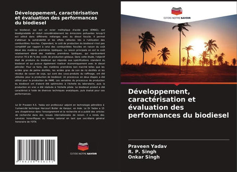Développement, caractérisation et évaluation des performances du biodiesel
