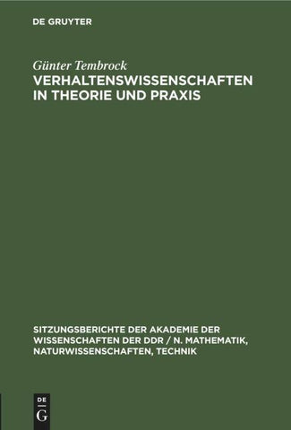 Verhaltenswissenschaften in Theorie und Praxis