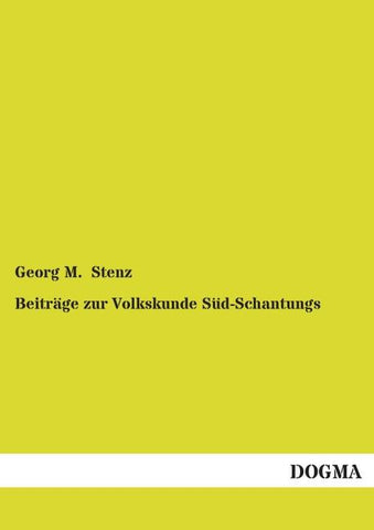 Beiträge zur Volkskunde Süd-Schantungs