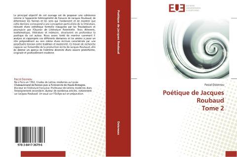 Poétique de Jacques Roubaud Tome 2