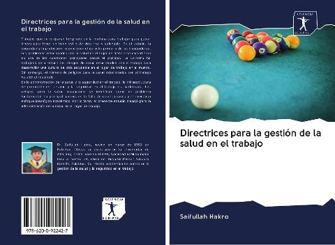 Directrices para la gestión de la salud en el trabajo