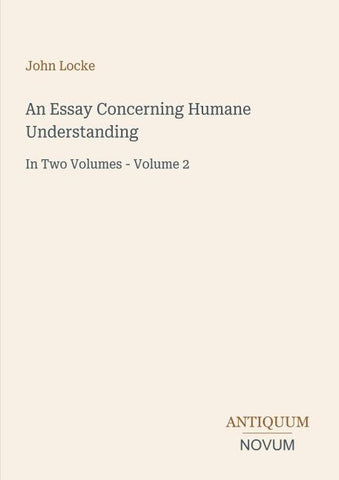 An Essay Concerning Humane Understanding