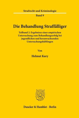 Die Behandlung Straffälliger.