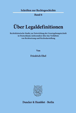 Über Legaldefinitionen.