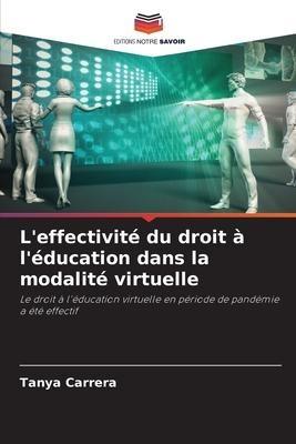 L'effectivité du droit à l'éducation dans la modalité virtuelle