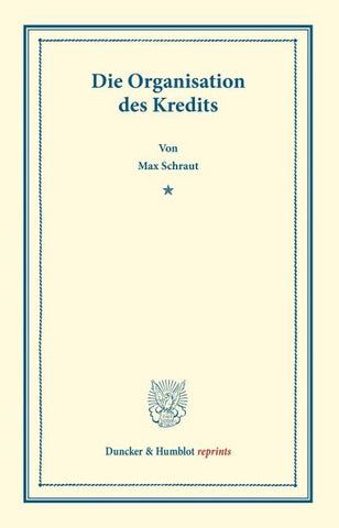 Die Organisation des Kredits