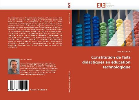 Constitution de faits didactiques en éducation technologique