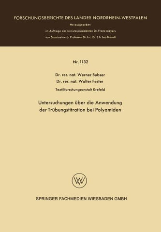 Untersuchungen über die Anwendung der Trübungstitration bei Polyamiden