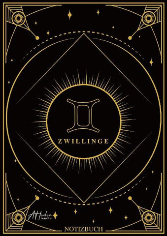 Edles Notizbuch Sternzeichen Zwillinge | Designed by Alfred Herler
