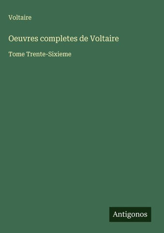 Oeuvres completes de Voltaire