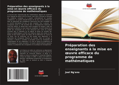 Préparation des enseignants à la mise en ¿uvre efficace du programme de mathématiques