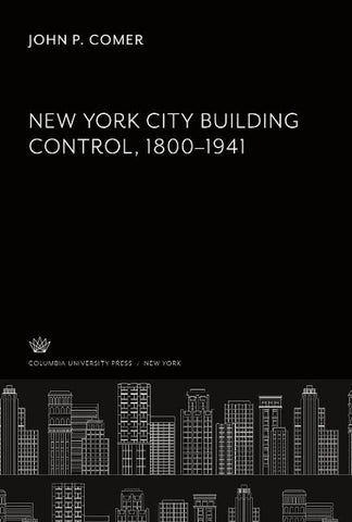 New York City Building Control 1800-1941