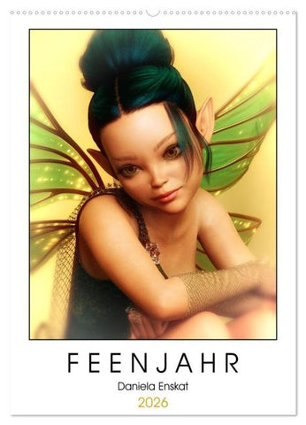 Feenjahr 2026 (Wandkalender 2026 DIN A2 hoch), CALVENDO Monatskalender