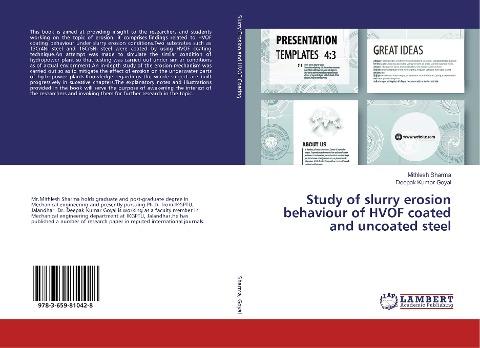 Study of slurry erosion behaviour of HVOF coated and uncoated steel