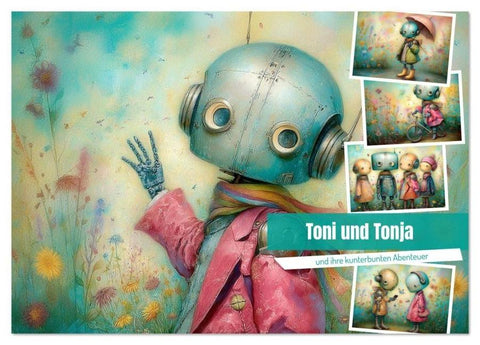 Toni und Tonja und ihre kunterbunten Abenteuer (Tischkalender 2026 DIN A5 quer), CALVENDO Monatskalender
