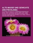 Alte Maße und Gewichte (Deutschland)