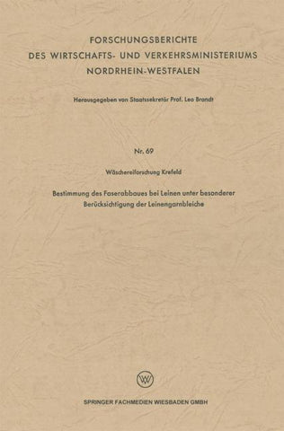 Bestimmung des Faserabbaues bei Leinen unter besonderer Berücksichtigung der Leinengarnbleiche