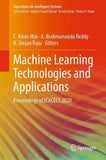 Machine Learning Technologies and Applications