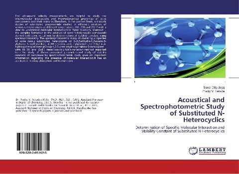 Acoustical and Spectrophotometric Study of Substituted N-Heterocyclics