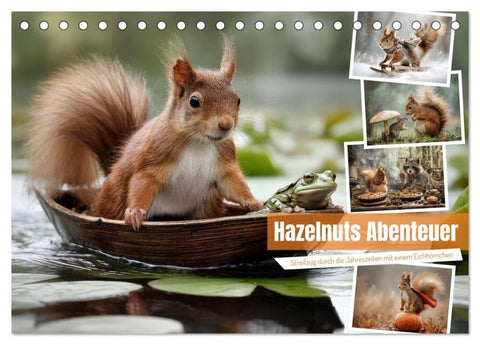 Hazelnuts Abenteuer (Tischkalender 2026 DIN A5 quer), CALVENDO Monatskalender