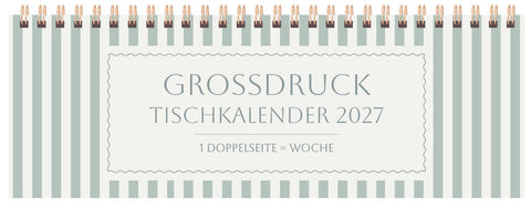 Tischquerkalender Großdruck Streifen 2027